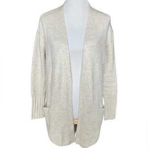 Caslon open front longline wool blend cardigan